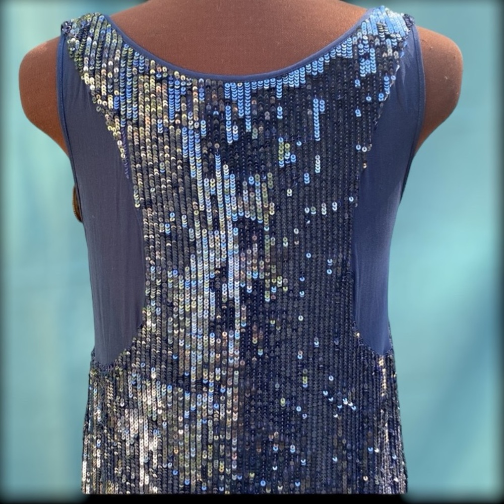 Nicole Miller sequined silk cocktail dress - Picture 7 of 15